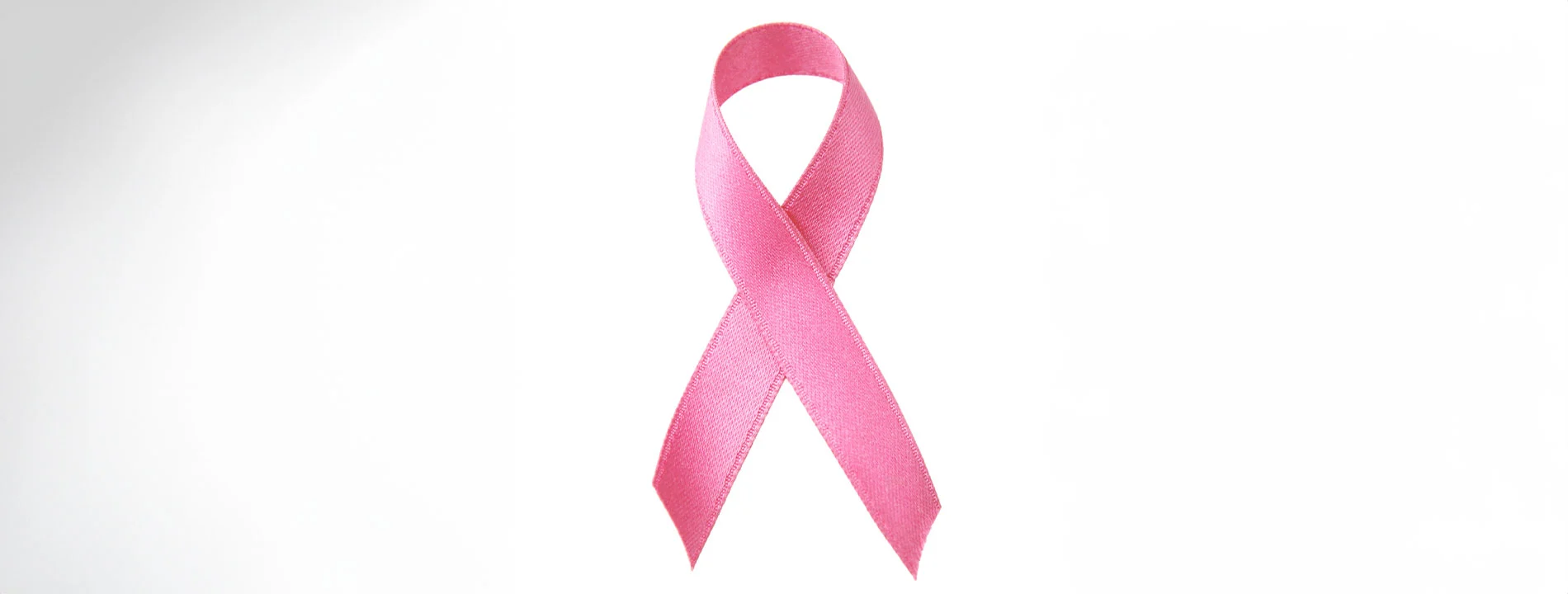 Pink ribbon symbol for breast cancer awareness